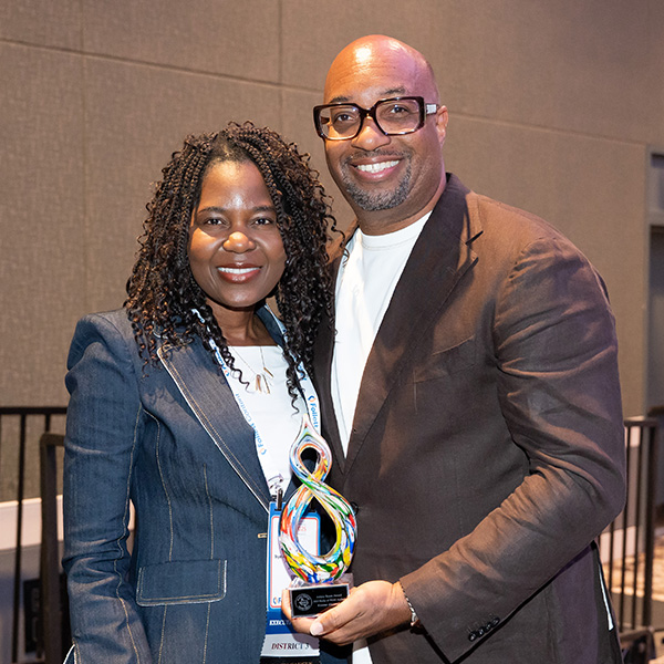2025 BCRT Ashley Bryan Award Recipient Kwame Alexander with presenter