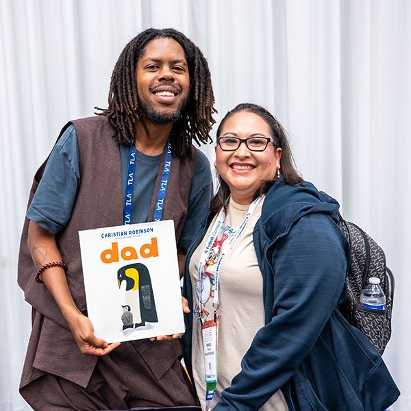 Opening Authors With Christian Robinson and female attendee